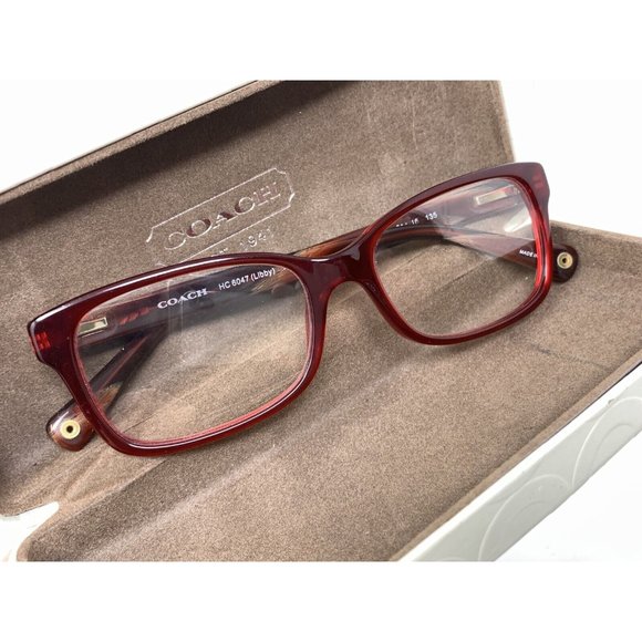 COACH HC 6047 LIBBY 5206 MILKY BURGUNDY 51 [] 16 - 135 EYEGLASSES FRAMES - Picture 10 of 10